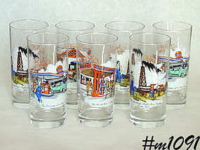 GULF OIL COMPANY TUMBLERS (7)