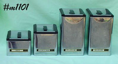 VINTAGE KROMEX 4 PIECE CANISTER SET