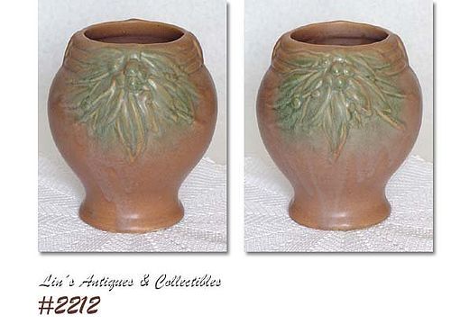 McCOY POTTERY -- LEAVES WITH BERRIES VINTAGE VASE