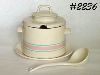 McCoy Pottery Pink and Blue Tureen Set