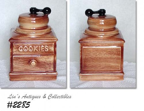 McCOY POTTERY COFFEE GRINDER COOKIE JAR