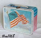 Vintage Patriotic Flag Lunch Box Lunchbox