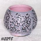 McCoy Pottery Pink and Black Brocade Planter