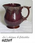 McCOY POTTERY SERVING PITCHER BROWN WITH SPONGEWARE ACCENTS