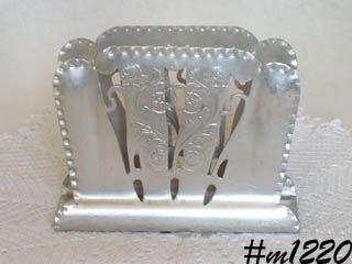 Vintage Napkin Holder Flowers and Vines Design