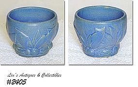 McCOY POTTERY -- LEAVES AND BERRIES JARDINIERE (BLUE)