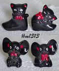 Black Cats Shaker Set and Black Mice Shaker Set