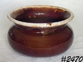 McCoy Pottery Brown Drip Large Spittoon Planter
