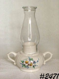 McCoy Pottery Floral Country Candle Lamp