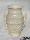 McCoy Pottery Lizard Handle Vase Matte White