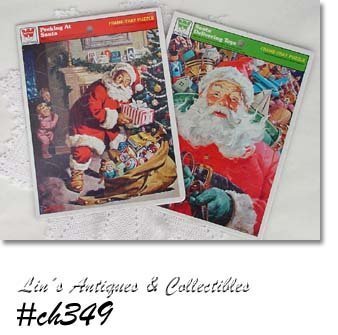 VINTAGE WHITMAN SANTA PUZZLES DATED 1979