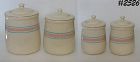 McCoy Pottery Pink and Blue Canister Set