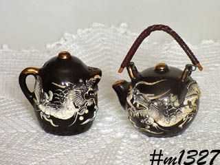 Vintage Dragon Ware Salt and Pepper Shaker Set