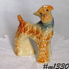 SHAWNEE POTTERY -- CURLY TERRIER DOG FIGURINE
