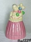 BALLOON LADY VINTAGE COOKIE JAR BY POTTERY GUILD OF AMERICA