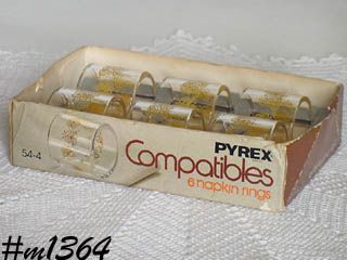 Corning Pyrex Compatible Napkin Rings 6 MIP