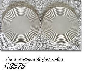 McCOY POTTERY -- PAIR OF TRIVETS (MATTE WHITE)