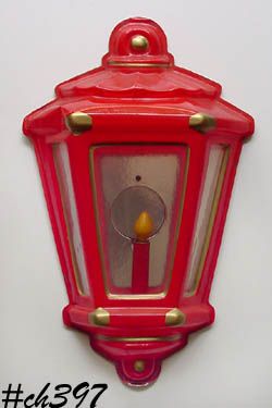 LARGE VINTAGE CHRISTMAS WALL LANTERN WITH HALO BY NOMA LITES