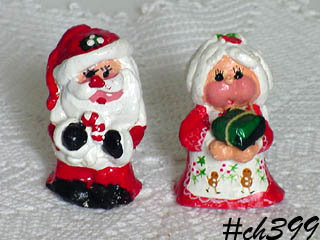 VINTAGE SANTA AND MRS. CLAUS FIGURINES MADE BY ENESCO