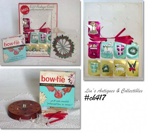 Vintage Package Decorations and Vintage Bow Maker