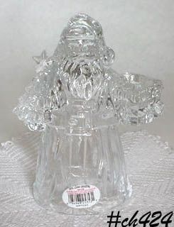 Old World Santa Candle Holder Lead Crystal