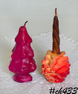 Gurley Candle Pine Cone and Tavern Co Red Tree Candles