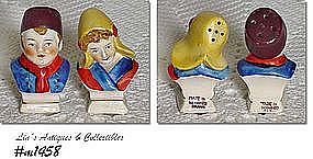 OCCUPIED JAPAN -- DUTCH BOY AND GIRL SHAKER SET