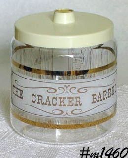 Pyrex Glass Cracker Barrel Cracker Jar