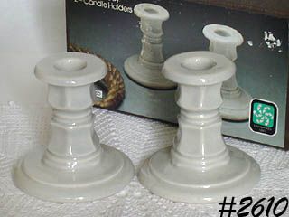 McCoy Pottery Gray Candle Holders MIB