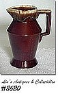 McCOY POTTERY -- BROWN DRIP PITCHER (8")
