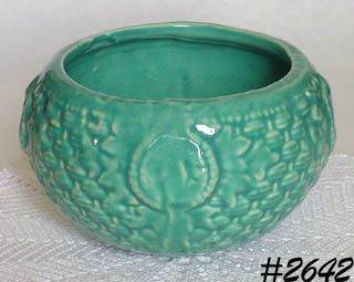 McCoy Pottery Hanging Basket Planter Aqua Color