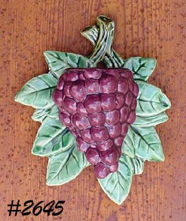 McCoy Pottery Purple Grapes Wall Pocket