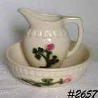 Brush McCoy Red Clover Pitcher and Bowl