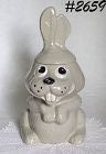 McCOY POTTERY  HOCUS POCUS GRAY RABBIT VINTAGE COOKIE JAR