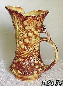 McCOY POTTERY -- GRAPES AND LEAVES PITCHER VASE