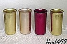 ALUMINUMWARE -- SET OF 4 VINTAGE SUNBURST ALUMINUM TUMBLERS