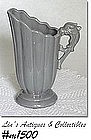 SHAWNEE POTTERY -- DRAGON HANDLE PITCHER (GRAY)