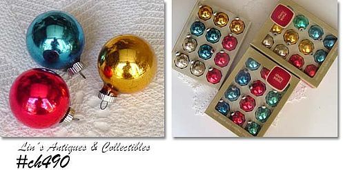 LOT OF 3 DOZEN VINTAGE SMALL SIZE SHINY BRITE ORNAMENTS