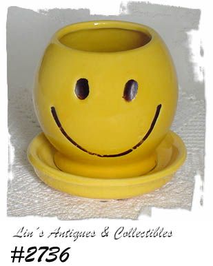 McCoy Pottery Smile Happy Face Flowerpot