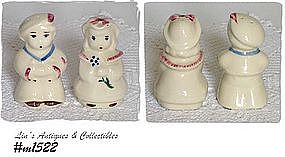 SHAWNEE POTTERY -- SAILOR AND BO PEEP SALT AND PEPPER