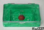 Vintage Hommer Sewing Box Marbleized Green Color