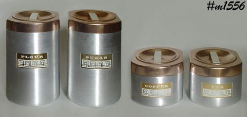 Vintage West Bend 4 Piece Canister Set