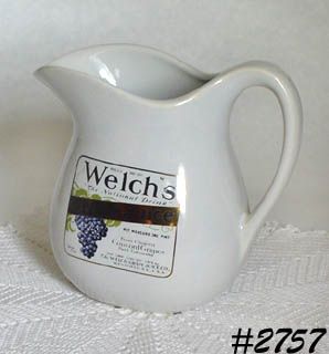 McCoy Pottery Welchs Grape Juice Pitcher