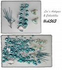 Vintage Ice Blue Color Christmas Ornaments Glass Bead Picks and More