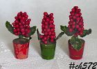 Vintage Potted Germany Berry Trees Book Pieces