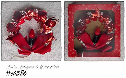 Vintage Ringalite Christmas Wreath  Decoration in Original Box