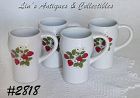 McCoy Strawberry Country Tall Mugs Set of 4