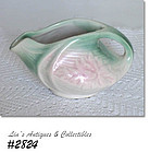 McCOY POTTERY -- DAISY CREAMER WITH PINK AND GREEN ACCENT COLORS