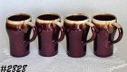 McCoy Pottery Brown Drip Tall Mugs Mint Condition