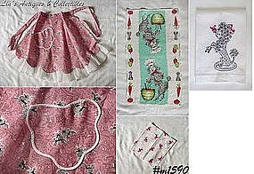 POODLE APRON AND TWO POODLE KITCHEN TOWELS